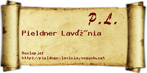 Pieldner Lavínia névjegykártya
